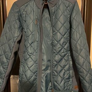 Quilted Blue Justin riding Jacket